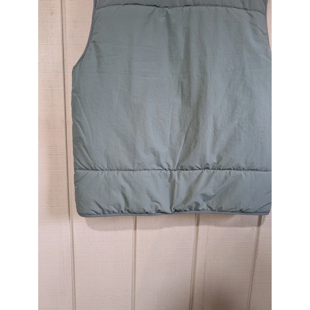 Banana Republic Mens Performance Vest Green Clay Quilted Full‎ Zip Puffer Large